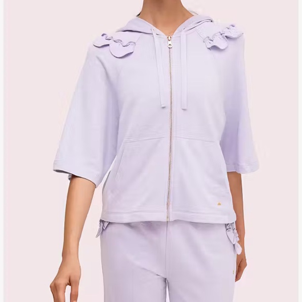Kate Spade Scallop Ruffle Zip Light Purple